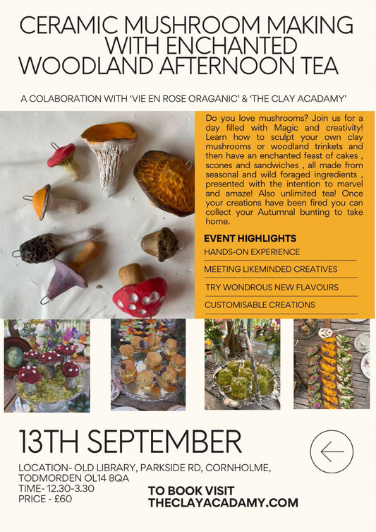 Culinary Delights and Clay - Sunday 13th September 1-3:30pm