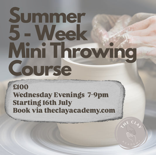 5 - Week mini Wheel Throwing Pottery Course - Summer Term