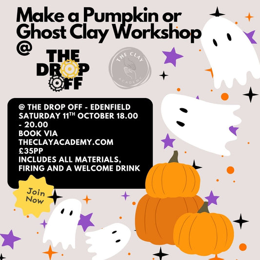 Make your own ceramic pumpkin or Ghost @ The Drop Off - Saturday 11th October 18.00 - 20.00